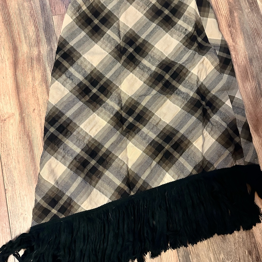 Wool blend italian western style skirt